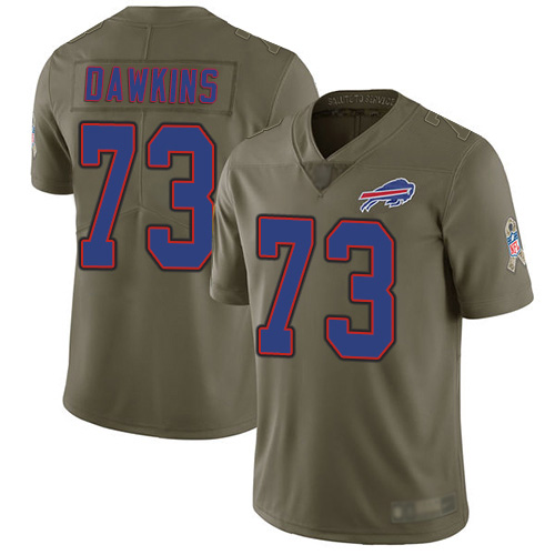 Men Buffalo Bills #73 Dion Dawkins Limited Olive 2017 Salute to Service NFL Jersey->buffalo bills->NFL Jersey